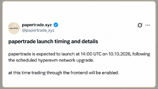 DEX Papertrade Perp привлек $118 млн за 24 часа с плечом 1000x